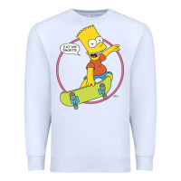 White The Simpsons Bart Simpson Eat My Shorts Premium Sweatshirt - longCreatives