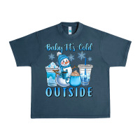 Midnight Navy baby it's cold outside Urban Heavy Tee - CowGirlArtShop
