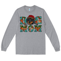 Heather Grey christmas dog mom dachshund Long Sleeve Tee - RanaPortraitStore