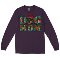 Plum christmas dog mom dachshund Long Sleeve Tee - RanaPortraitStore