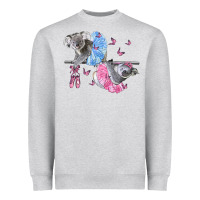 Heather Grey Koalas With Tutu Heavyweight Sweatshirt - LillyAllenDesigns