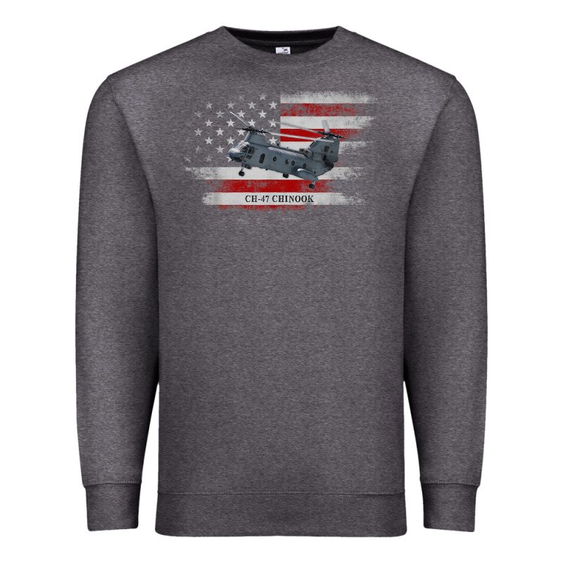 Ch-47 Chinook Helicopter Usa Flag Helicopter Pilot Gifts Premium Sweatshirt by longCreatives | Teevron