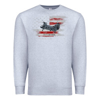 Heather Grey CH-47 Chinook Helicopter USA Flag Helicopter Pilot Gifts Premium Sweatshirt - longCreatives