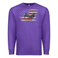 Purple CH-47 Chinook Helicopter USA Flag Helicopter Pilot Gifts Premium Sweatshirt - longCreatives
