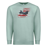 Seafoam CH-47 Chinook Helicopter USA Flag Helicopter Pilot Gifts Premium Sweatshirt - longCreatives