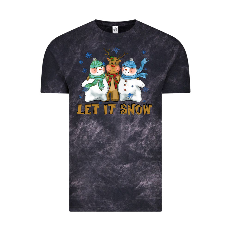 Let It Snow Reindeer Snowman Vintage Tee by CowGirlArtShop | Teevron