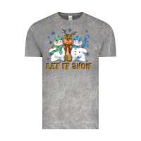 Cloud Rock let it snow reindeer snowman Vintage Tee - CowGirlArtShop