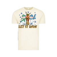 Vintage Arctic let it snow reindeer snowman Vintage Tee - CowGirlArtShop