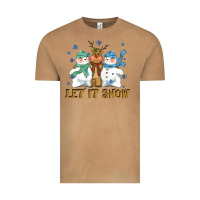 Vintage Camel let it snow reindeer snowman Vintage Tee - CowGirlArtShop