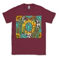 Burgundy western cactus with sunflowers and turquoise tumbler tbs Classic Tee - TumblerDesignByShophia