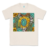 Natural western cactus with sunflowers and turquoise tumbler tbs Classic Tee - TumblerDesignByShophia