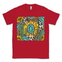 Red western cactus with sunflowers and turquoise tumbler tbs Classic Tee - TumblerDesignByShophia