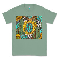 Sage western cactus with sunflowers and turquoise tumbler tbs Classic Tee - TumblerDesignByShophia