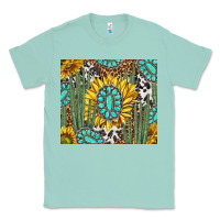 Seafoam western cactus with sunflowers and turquoise tumbler tbs Classic Tee - TumblerDesignByShophia
