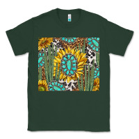 Sports Green western cactus with sunflowers and turquoise tumbler tbs Classic Tee - TumblerDesignByShophia