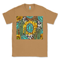 Toasted Coconut western cactus with sunflowers and turquoise tumbler tbs Classic Tee - TumblerDesignByShophia