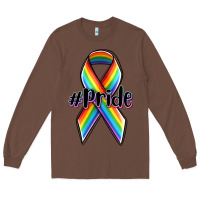 Chestnut pride lgbtq awareness ribbon Long Sleeve Tee - OliviaCreatesArt