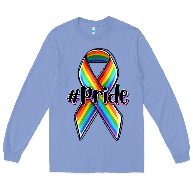 Pride Lgbtq Awareness Ribbon Long Sleeve Tee by OliviaCreatesArt | Teevron