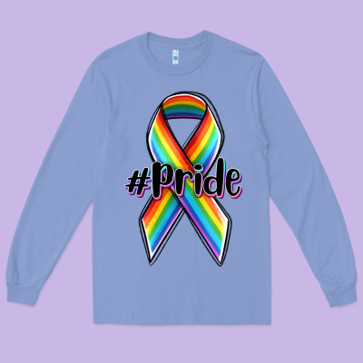 Pride Lgbtq Awareness Ribbon Long Sleeve Tee Designed By Oliviacreatesart