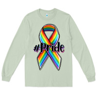 Matcha pride lgbtq awareness ribbon Long Sleeve Tee - OliviaCreatesArt