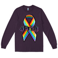 Plum pride lgbtq awareness ribbon Long Sleeve Tee - OliviaCreatesArt