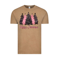 Vintage Coffee pink merry christmas Vintage Tee - CowGirlArtShop