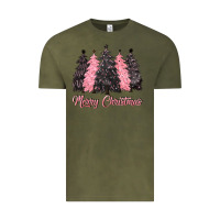 Vintage Olive pink merry christmas Vintage Tee - CowGirlArtShop