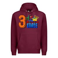 Burgundy Third Grade Premium Hoodie - RanaPortraitStore