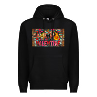 Black Nach Valentine Premium Hoodie - CowhideDigitalArt