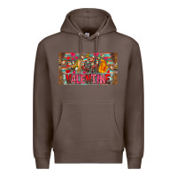 Coffee Nach Valentine Premium Hoodie - CowhideDigitalArt