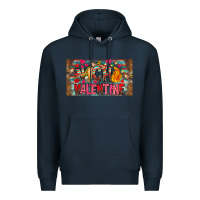 Navy Nach Valentine Premium Hoodie - CowhideDigitalArt