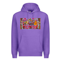 Purple Nach Valentine Premium Hoodie - CowhideDigitalArt