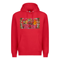 Red Nach Valentine Premium Hoodie - CowhideDigitalArt