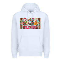 White Nach Valentine Premium Hoodie - CowhideDigitalArt