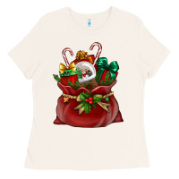 Bone Chrismas Santa claus bag Ladies Tee - NancyCooperArtShop