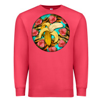 Cardinal banana and strawberries with tiger pattern Premium Sweatshirt - BarkalooDesign