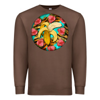 Chestnut banana and strawberries with tiger pattern Premium Sweatshirt - BarkalooDesign