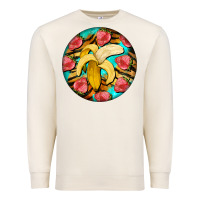 Sandshell banana and strawberries with tiger pattern Premium Sweatshirt - BarkalooDesign
