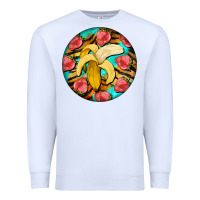 White banana and strawberries with tiger pattern Premium Sweatshirt - BarkalooDesign