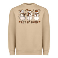 Mushroom Let It Snow Snowmen Heavyweight Sweatshirt - LillyAllenDesigns