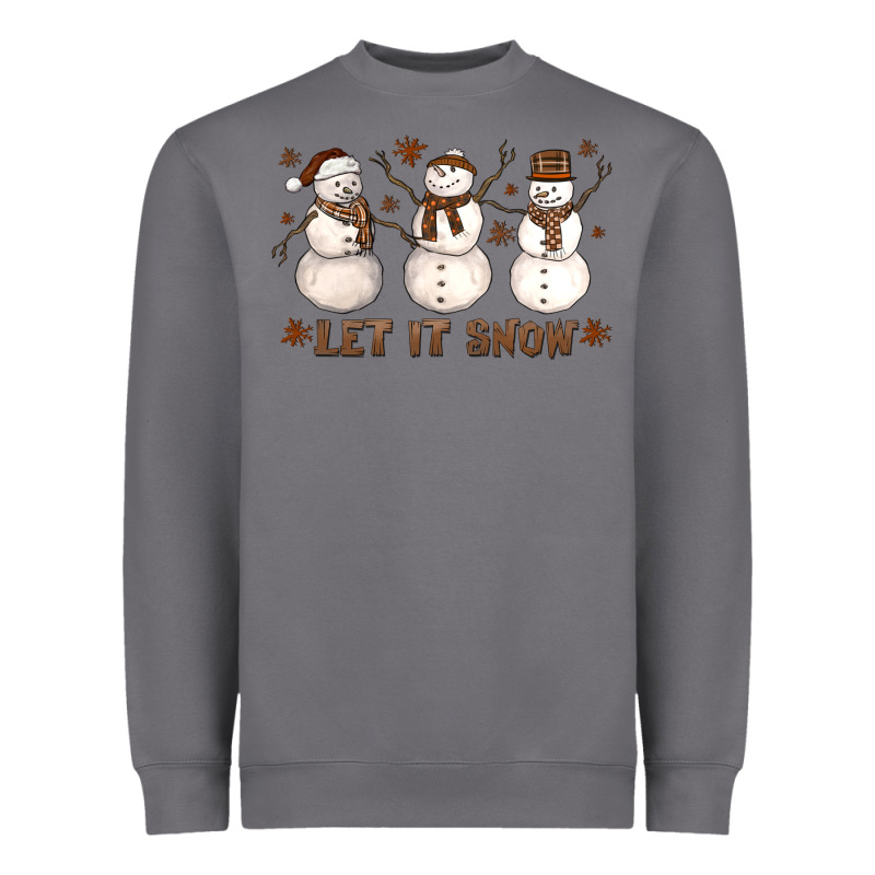 Let It Snow Snowmen Heavyweight Sweatshirt by LillyAllenDesigns | Teevron