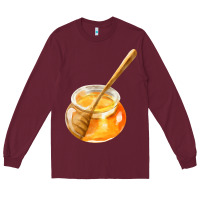 Burgundy honeypot and honeydipper fa element Long Sleeve Tee - FaDigitalArtStudio