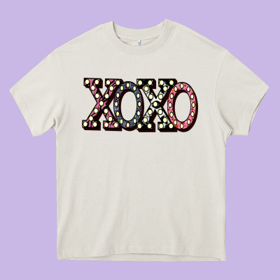 Xoxo Digital Valentines Day Heavy Core Tee Designed By Bettercallsaul