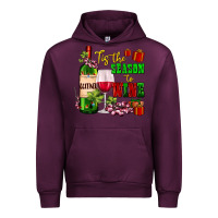 Mauve Wine tis the season to wine Urban Hoodie - AdoDesignShop