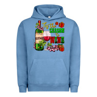 Pigment Pebble Blue tis the season to wine Urban Hoodie - AdoDesignShop