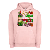 Pigment Salmon tis the season to wine Urban Hoodie - AdoDesignShop