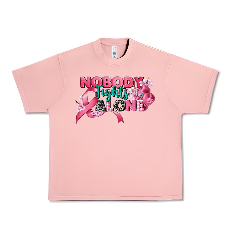 Nobody Fights Alone Cancer Awareness Urban Heavy Tee by CowGirlArtShop | Teevron