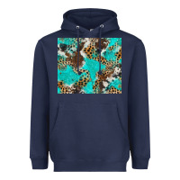 Navy cheetah cowhide tumbler Heavyweight Hoodie - BarkalooDesign