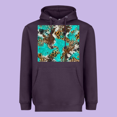 Cheetah Cowhide Tumbler Heavyweight Hoodie Designed By Barkaloodesign