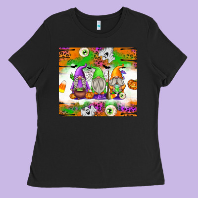 Halloween Gnomes Ladies Tee Designed By Texasbilliewilder